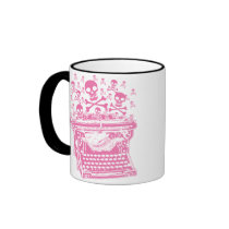 Evil Pink Typewriter Mugs
