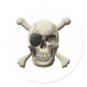 Evil Pirate Skull & Crossbones stickers by thefrozenduck Evil Pirate Skull & Crossbones stickers