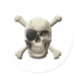Evil Pirate Skull & Crossbones stickers