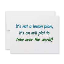 Evil plot not lesson plan custom announcement