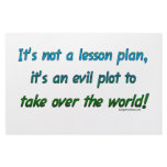Evil plot not lesson plan stationery design