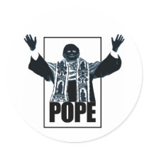 Evil Pope Round Sticker