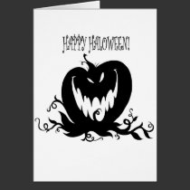 evil pumpkin cards