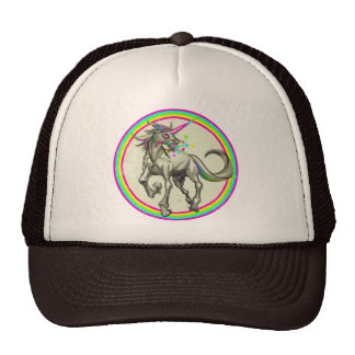 evil rabid unicorn with rabies trucker hat