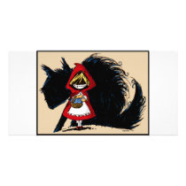 Evil Red Riding Hood photo cards by Evilrabbit Evil Red Riding Hood photo cards