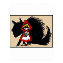 Evil Red Riding Hood postcards