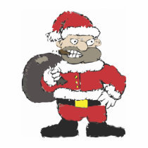 Evil Robber Santa Photo Cutouts