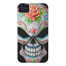Evil Rose Sugar Skull iPhone 4 Covers