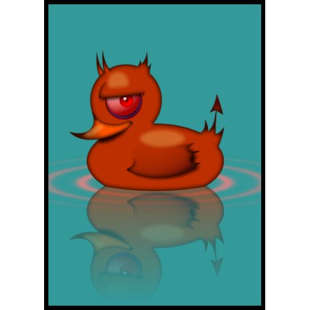 Evil Rubber Duck stamp