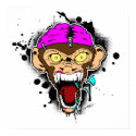 EVIL SCREAMING MONKEY BRAIN! posters by LuvataciousSkull EVIL SCREAMING MONKEY BRAIN! posters