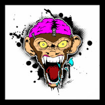 EVIL SCREAMING MONKEY BRAIN! posters