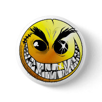 Evil Smiley Button by vegetariansareevil Evil Smiley Button