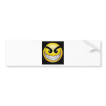 Evil smiley face bumper stickers