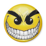Evil smiley face magnets by zarenmusic Evil smiley face magnets