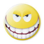 Evil Smiley Face magnets by tshirtmonkey Evil Smiley Face magnets