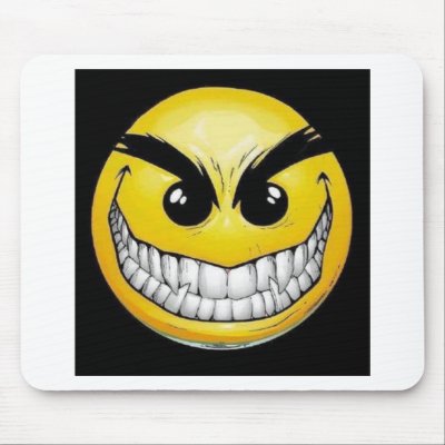 evil smiling face