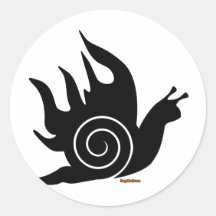 Evil Snail Round Sticker