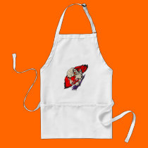 evil snarling clown aprons