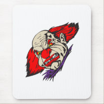 evil snarling clown mousepads
