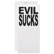 Evil Sucks rack cards