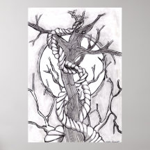 evil tree print