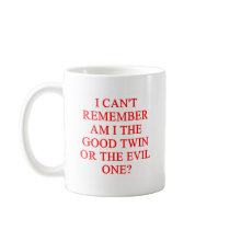 evil twin joke coffee mugs