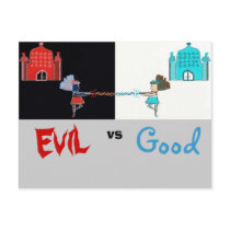 Evil, vs, Good postcards by JoJy45 Evil, vs, Good postcards