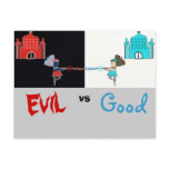 Evil, vs, Good postcards