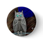 Evil White Owl Pinback Buttons