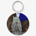 Evil White Owl keychain