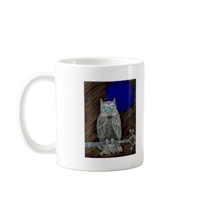 Evil White Owl Coffee Mug by FlashAllen