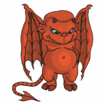 evil winged devil photo sculptures