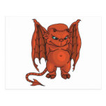 evil winged devil postcards