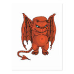 evil winged devil postcards