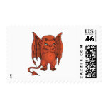 evil winged devil stamps