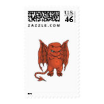 evil winged devil stamps