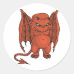 evil winged devil stickers