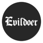 Evildoer Round Stickers