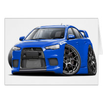 Evo Blue Car Greeting Cards
