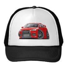 Evo Red Car Trucker Hat