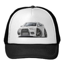 Evo White Car Trucker Hat