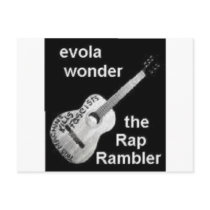 Evola Wonder the Rap Rambler Post Card