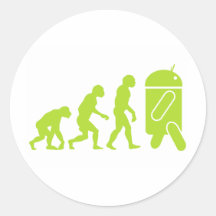 Evolución androide pegatinas redondas