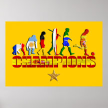 Evolución del campeón español del mundo de España  Posters