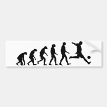 Evolución del fútbol pegatina de parachoque