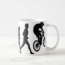 Evolución en declive taza de café