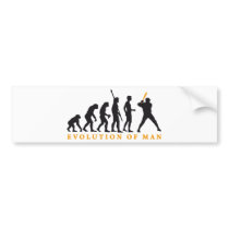 evolution baseball bumper sticker