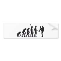 evolution baseball bumper sticker