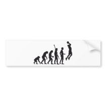 evolution basketball bumper sticker