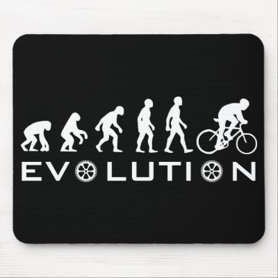 Evolution Bike Black Mouse Pads by TheFamousLabel